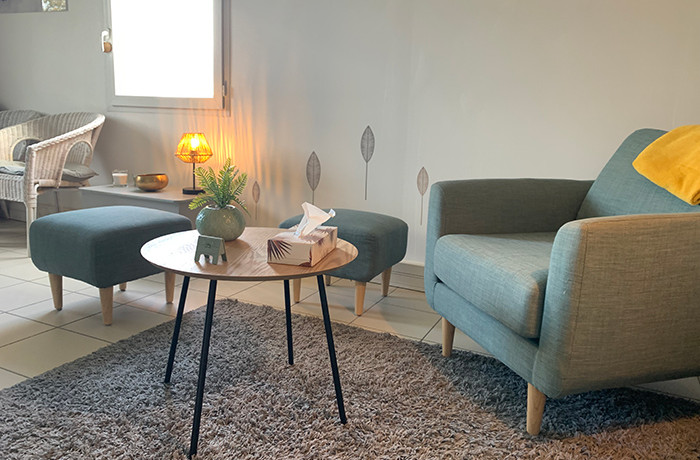 Vue du cabinet de Ljuba Pelle Medina, Sophrologue